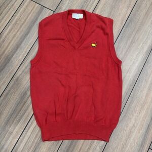 Augusta National Golf Shop Masters Mens L Red Tiger  Sweater Vest VTG